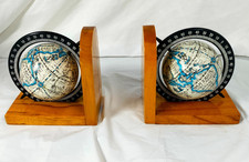 Vintage Wooden Spinning Globe