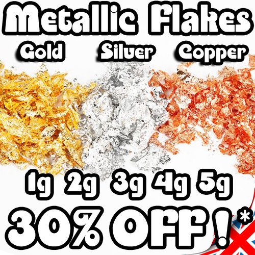 Flakes gold silver - silver,