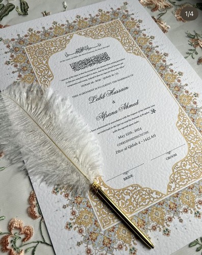 Nikkah certificate - a4/a3,