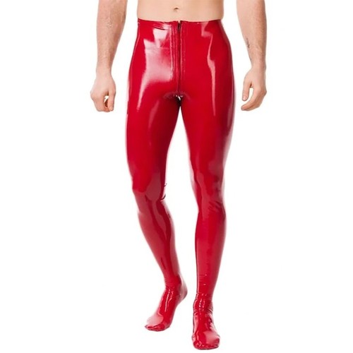Latex leggings rubber slim mid - latex,