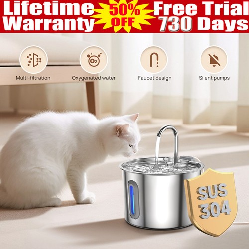 Cat water fountain - water,