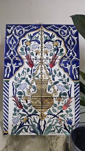 Handmade tunisian ceramic tile - handmade,