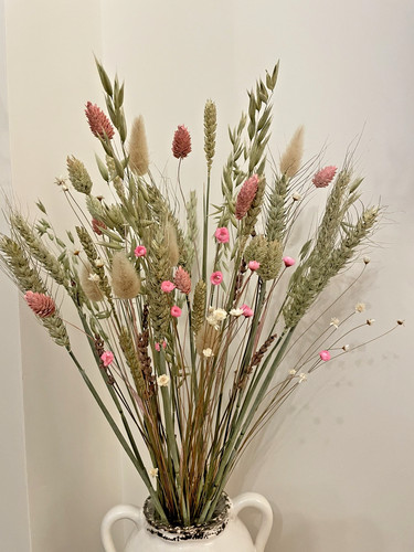 Dried flowers natural pinks - &,