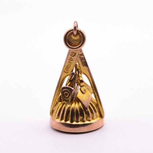 Antique 9ct gold - 9ct, masonic