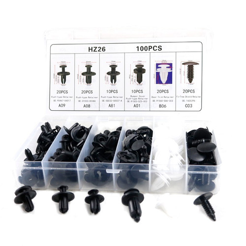 100pcs car body - 100pcs, clips