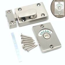 Satin Indicator Bolt Vacant Engaged Bathroom Privacy WC Toilet Lock Satin Nickel