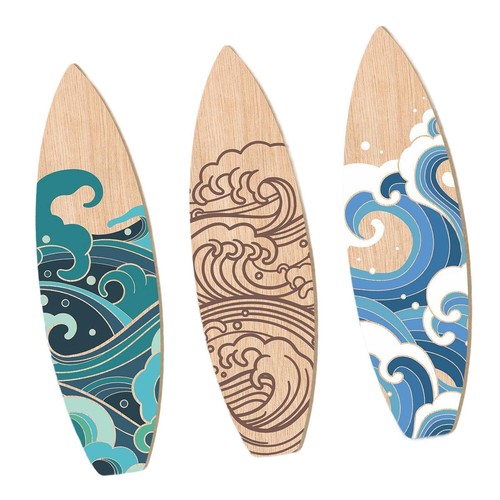 3pcs surfboard wall - 3pcs,
