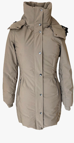 Zara taupe fitted down puffer - fitted,