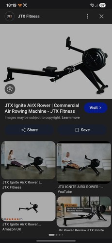 300 jtx fitness ignite rower - £300,