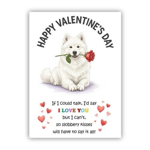 Samoyed dog valentine - dog, day
