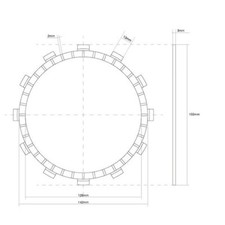 FCC CRANKED SINGLE CLUTCH DISC