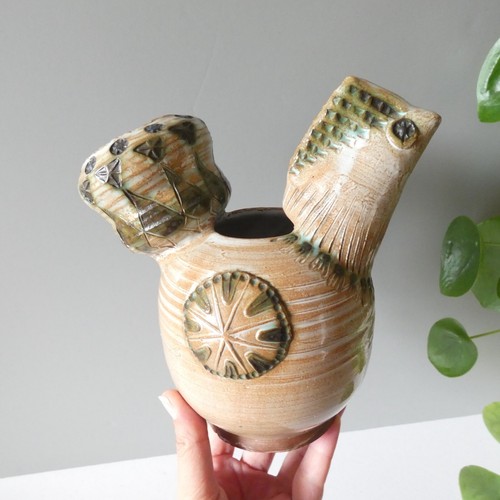 Bird vase stylized hen - stylized,