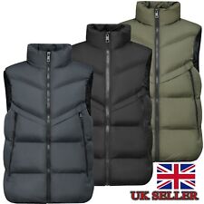 Mens Heavy Padded Bodywarmer Gilet Warm Winter Outdoor Vest With Zip Pockets