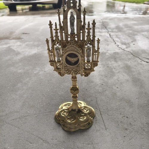 Neogothic reliquary monstrance - reliquary,