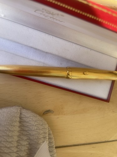 Cartier ballpoint pen 18k - cartier,