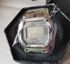 Casio G-Shock GM-5600SCM-1ER Metal Camouflage Digital Watch BNIB BNWT Silver