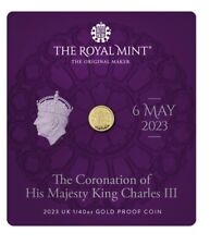 Coronation of His Majesty King Charles III 2023 UK 1/40 oz Gold Proof Coin NEW