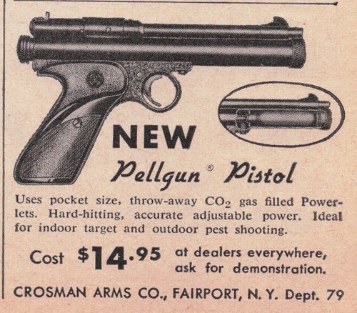 Vintage crosman pellgun pistol - vintage,