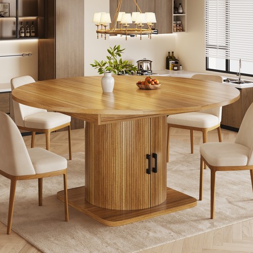 Round extendable kitchen table - round,