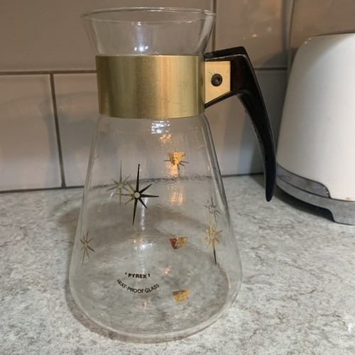 Pyrex glass coffee - glass, gold