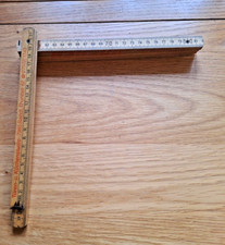 Vintage Boxwood Ruler 2ft Folding Rare German Manual Measuring Tool