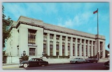 US Post Office Fort Wayne IN c1950s Vintage Cars Dexter Postcard