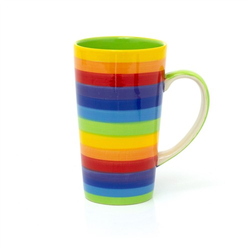Hand painted rainbow striped - hand,