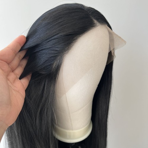 Black frontal lace wig - black,