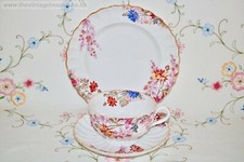 RARE Spode China Pink Chelsea Garden Tea Set Large Breakfast Cappucino Cup Plate