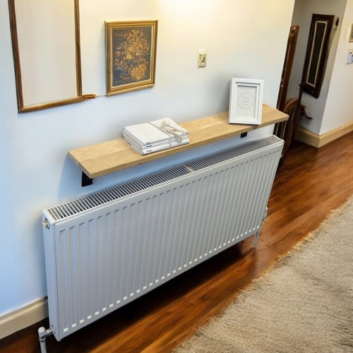 Oak radiator shelf 15cm - radiator, deep