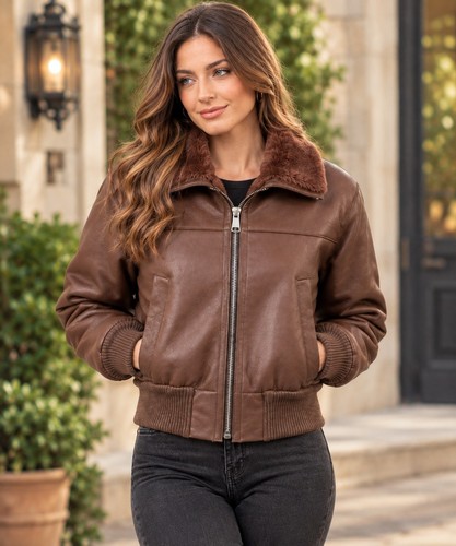 Women brown genuine - brown,