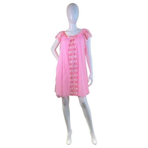 1960s durelle pink babydoll - durelle,