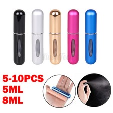 5/10Pcs Mini Refillable Travel Portable Perfume Atomizer Bottle Spray Pump Case