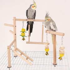 Parrot Playground Exercise Toy Bird Play Gym for Parakeet Finch Budgerigar