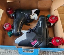 BOXED BAUER TURBO QUAD ROLLERSKATES UK SIZE 8. BAUERS 