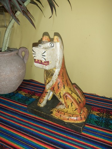 Hand painted indian wooden - indian,