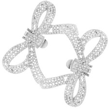  1 Pair Rhinestone Bow Shoe