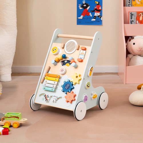 Wooden baby walker push - push, &