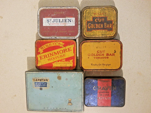 Tobacco tins capstan - x6,