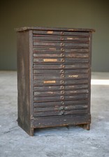 Antique Apothecary typeset Cabinet Letterpress wood drawer vintage jewelry box