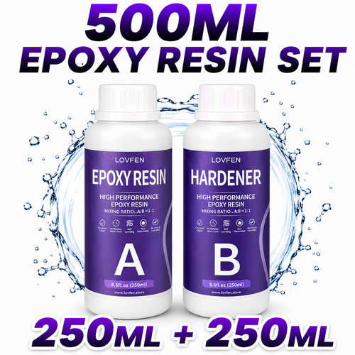 500ml epoxy resin kit - kit, crystal