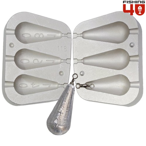 Pear lead weight mold - pear,