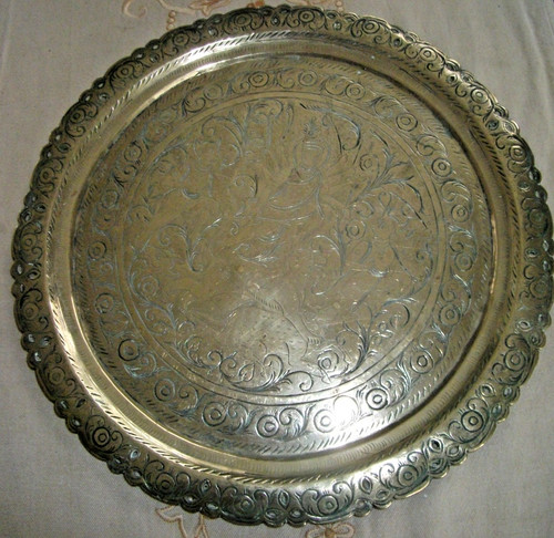 Small brass tray - tray, ornate