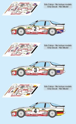 Decals porsche 924 mans - le,