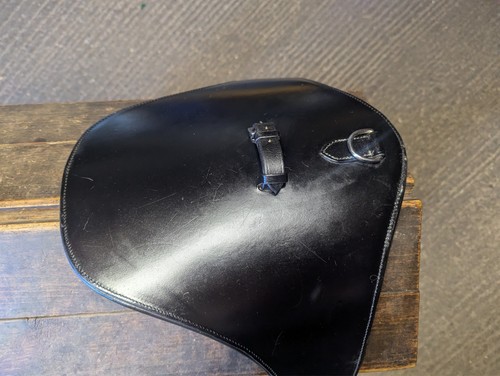 Black leather stud girth - stud,