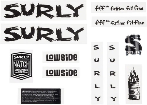 Surly lowside frame decal set - surly,