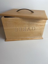 Large Wooden Bread Bin Rustic