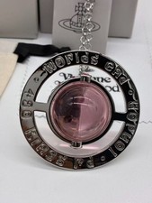 Vivienne Westwood Necklace Large Orb Pink Silver 6.5 x 6cm N59622