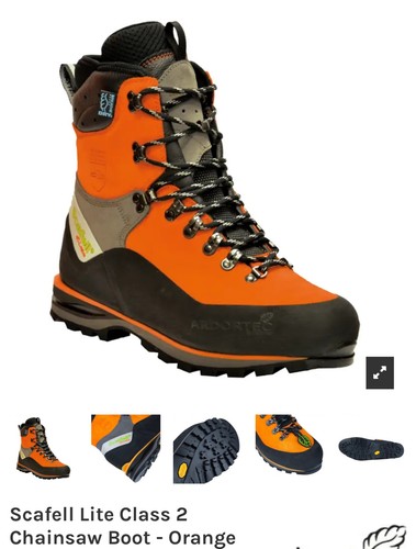 Arbortech chainsaw boots - chainsaw, size