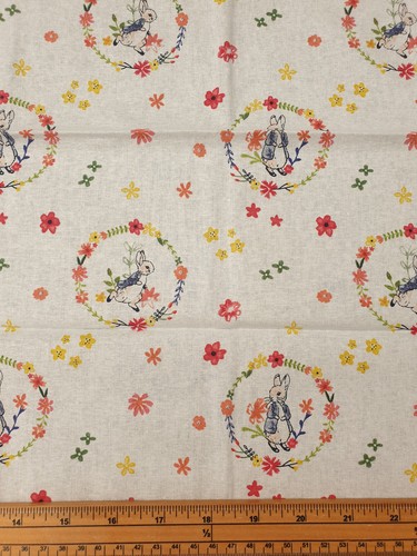 Peter rabbit white fabric - fabric, uk